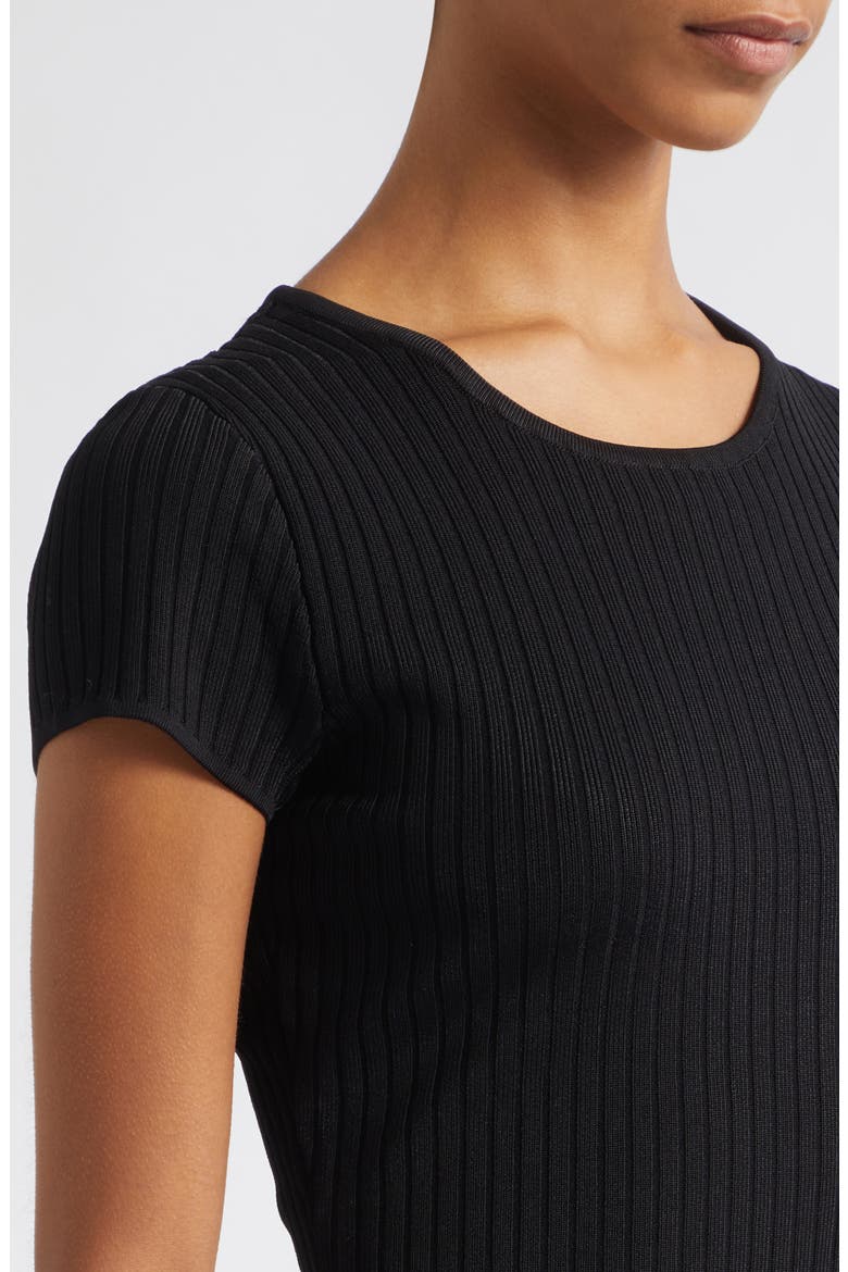 Matilda Ribbed Baby Tee, Alternate, color, JET