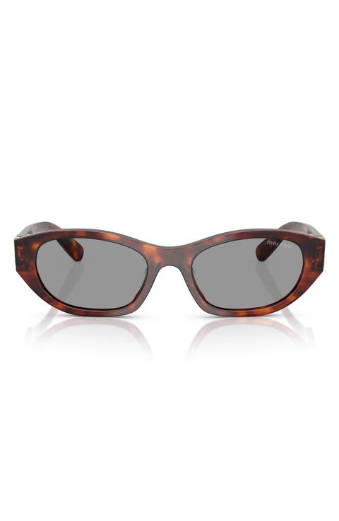 53mm Oval Sunglasses