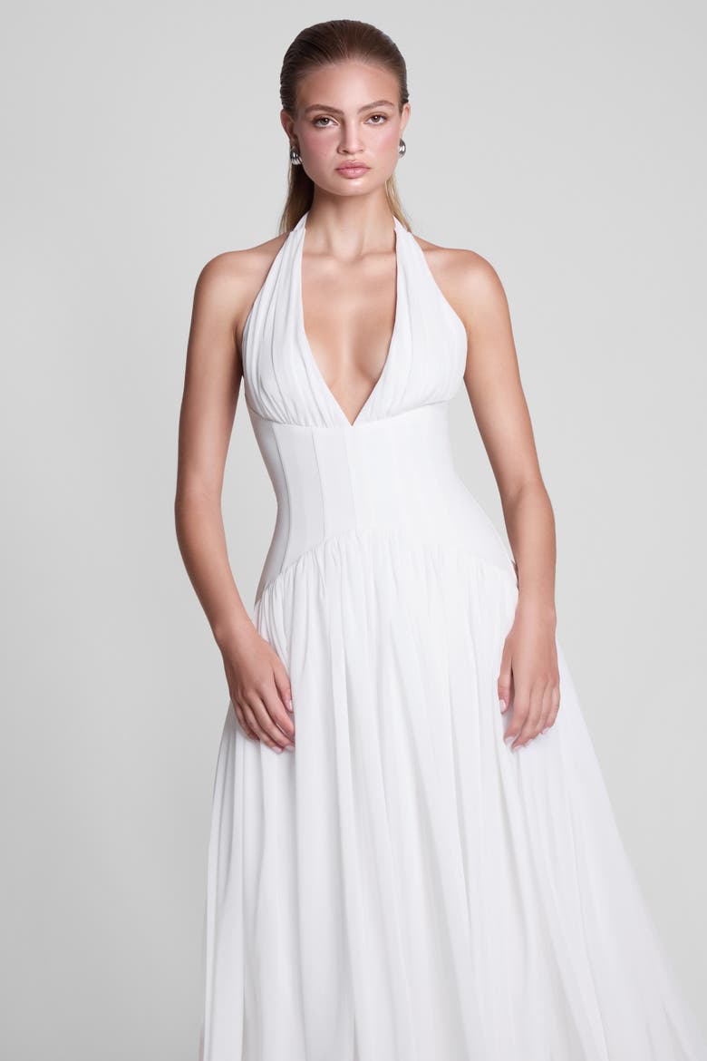 Harlowe Corset Maxi Dress, Alternate, color, White