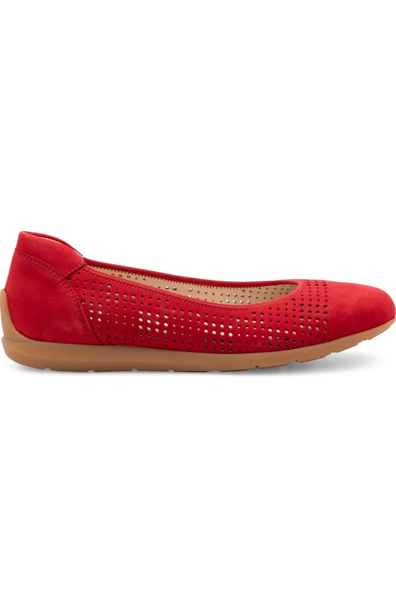 ara Sarah Perf Flat, Alternate, color, Flame Red
