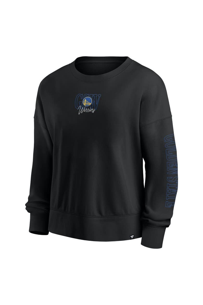 Black Golden State Warriors Oversized Game Day Pullover Sweatshirt, Alternate, color, Black