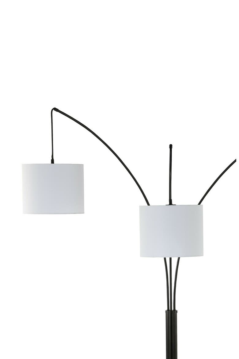 Barrie 78.5" 3-Light Mid-Century Modern Head-Adjustable Iron LED Arc Floor Lamp, Oil Rubbed Bronze, Alternate, color, Oil Rubbed Bronze