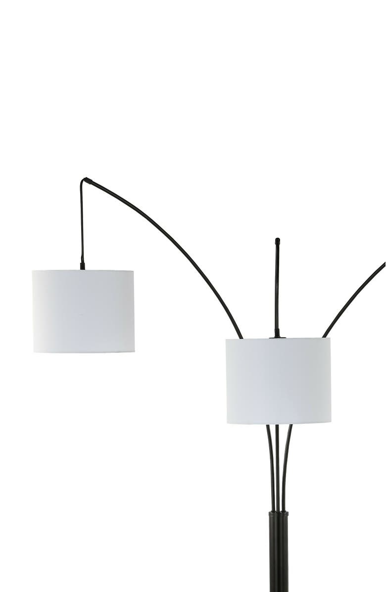 JONATHAN Y Barrie 78.5" 3-Light Mid-Century Modern Head-Adjustable Iron LED Arc Floor Lamp, Oil Rubbed Bronze, Alternate, color, Oil Rubbed Bronze