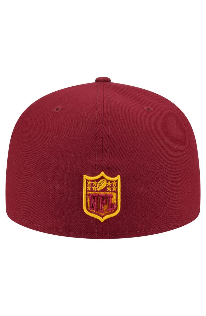 New Era Men's New Era Burgundy Washington Commanders  Oversized 59FIFTY Fitted Hat, Alternate, color, Burgundy