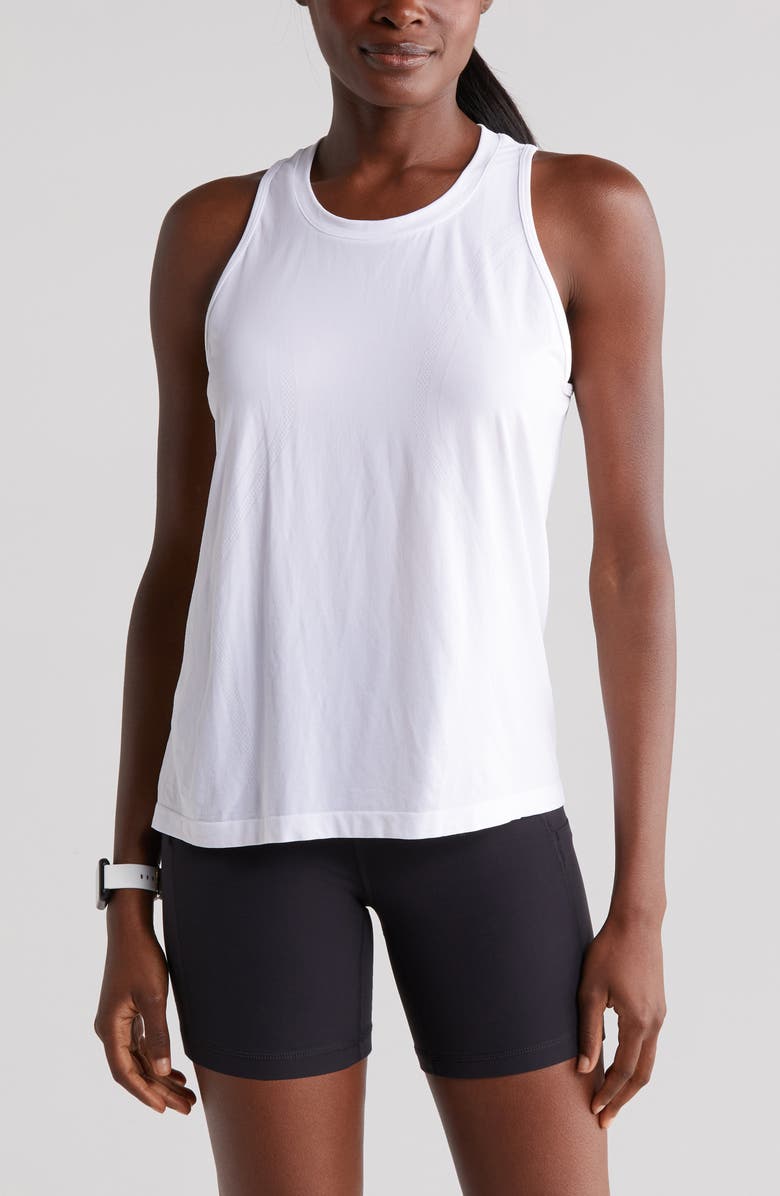Zella Propel Seamless Tank, Main, color, White