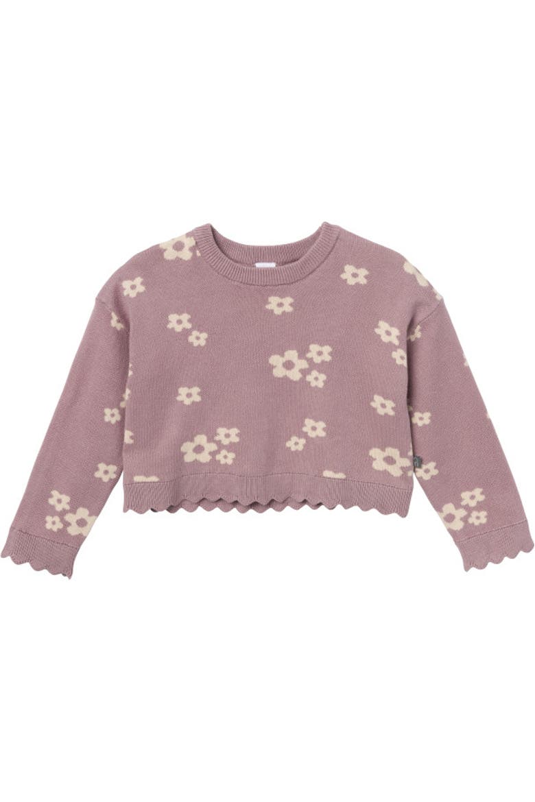 Scalloped Sweater & Pant Set, Alternate, color, Medium Lilac