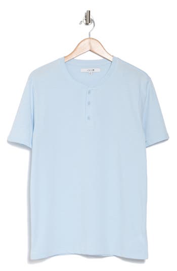 Joe's Cotton Blend Henley T-shirt In Sky Blue