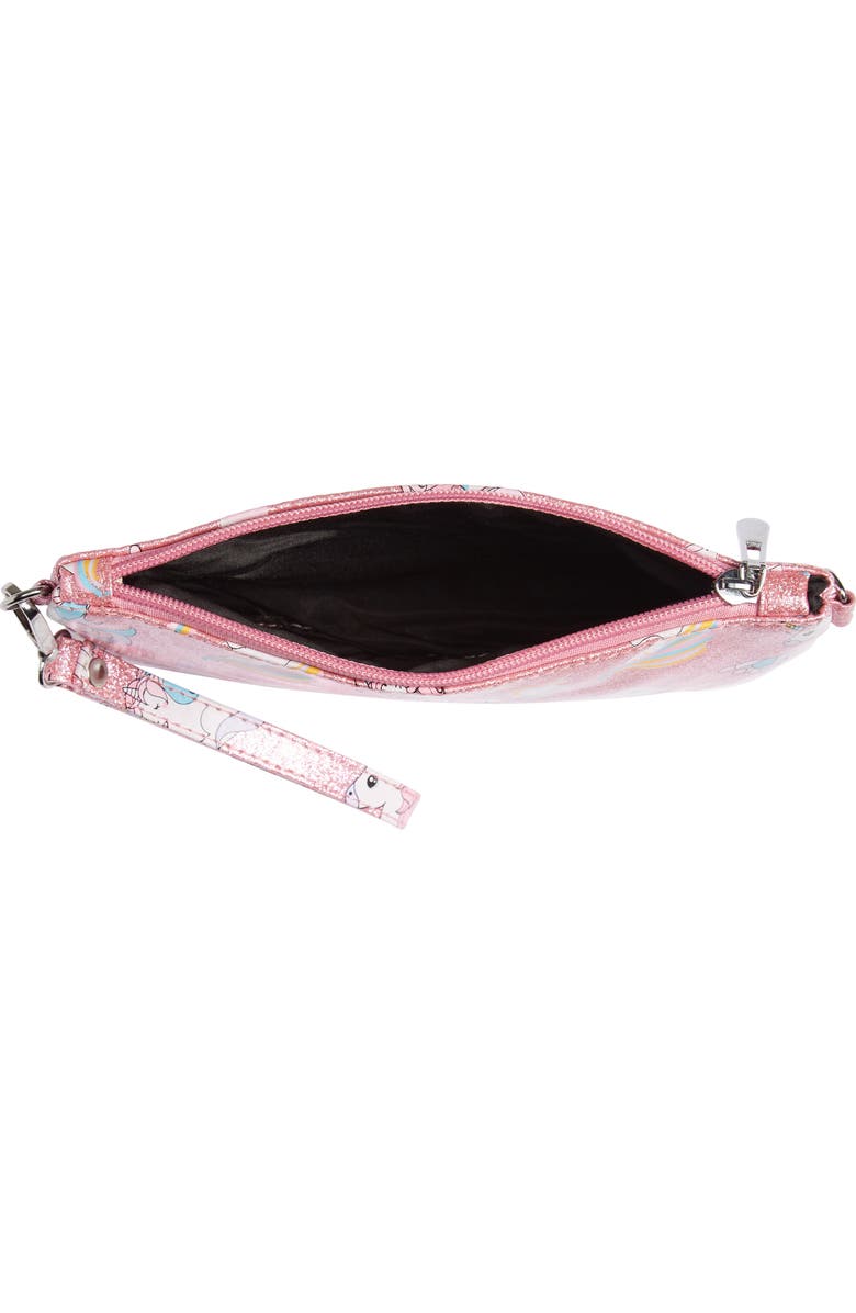 Bari Lynn Glitter Unicorn Shoulder Bag, Alternate, color,