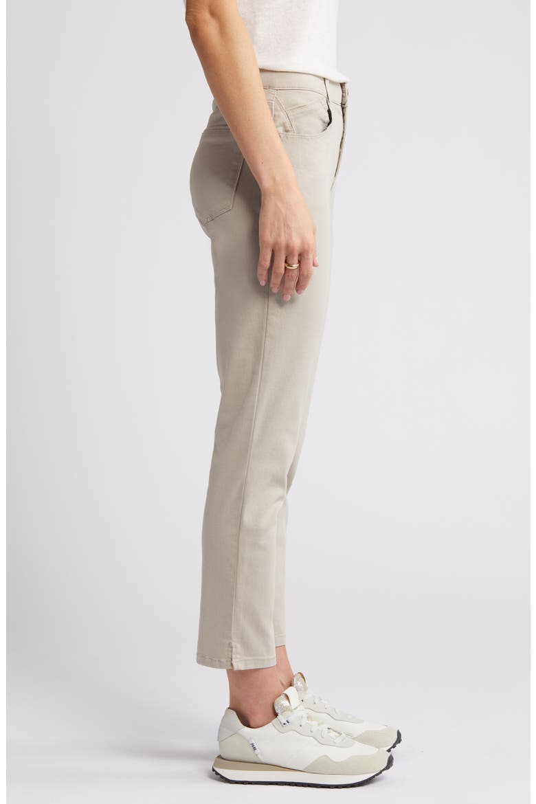 Logan 'Ab'Solution High Waist Ankle Slim Straight Leg Pants, Alternate, color, FLAX
