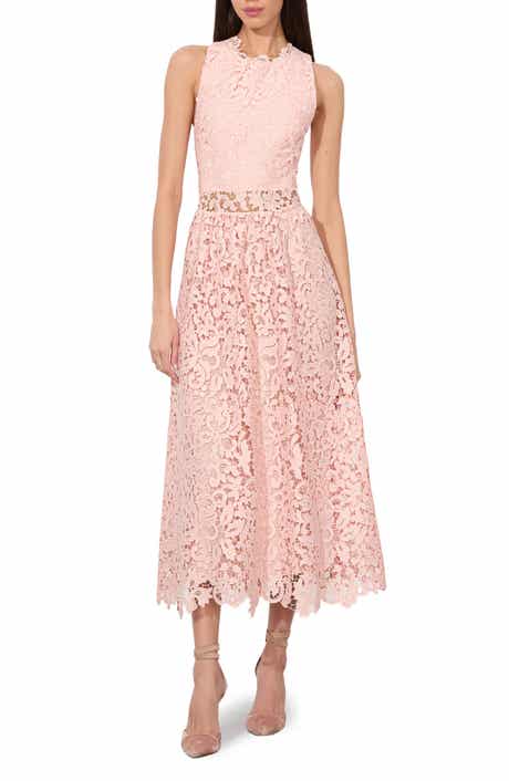 Alice + Olivia Babette Sleeveless Lace Midi Dress