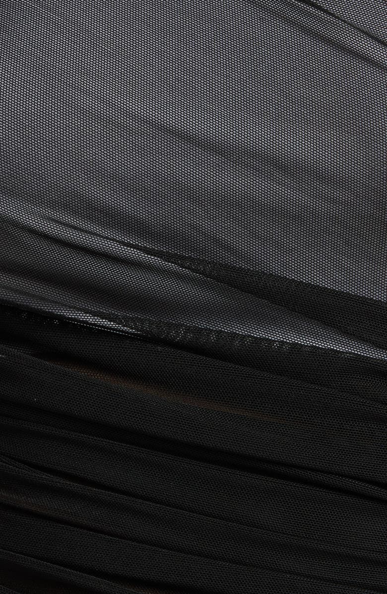 Norma Kamali Diana One-Shoulder Swim Top, Alternate, color, Black/ Snow White