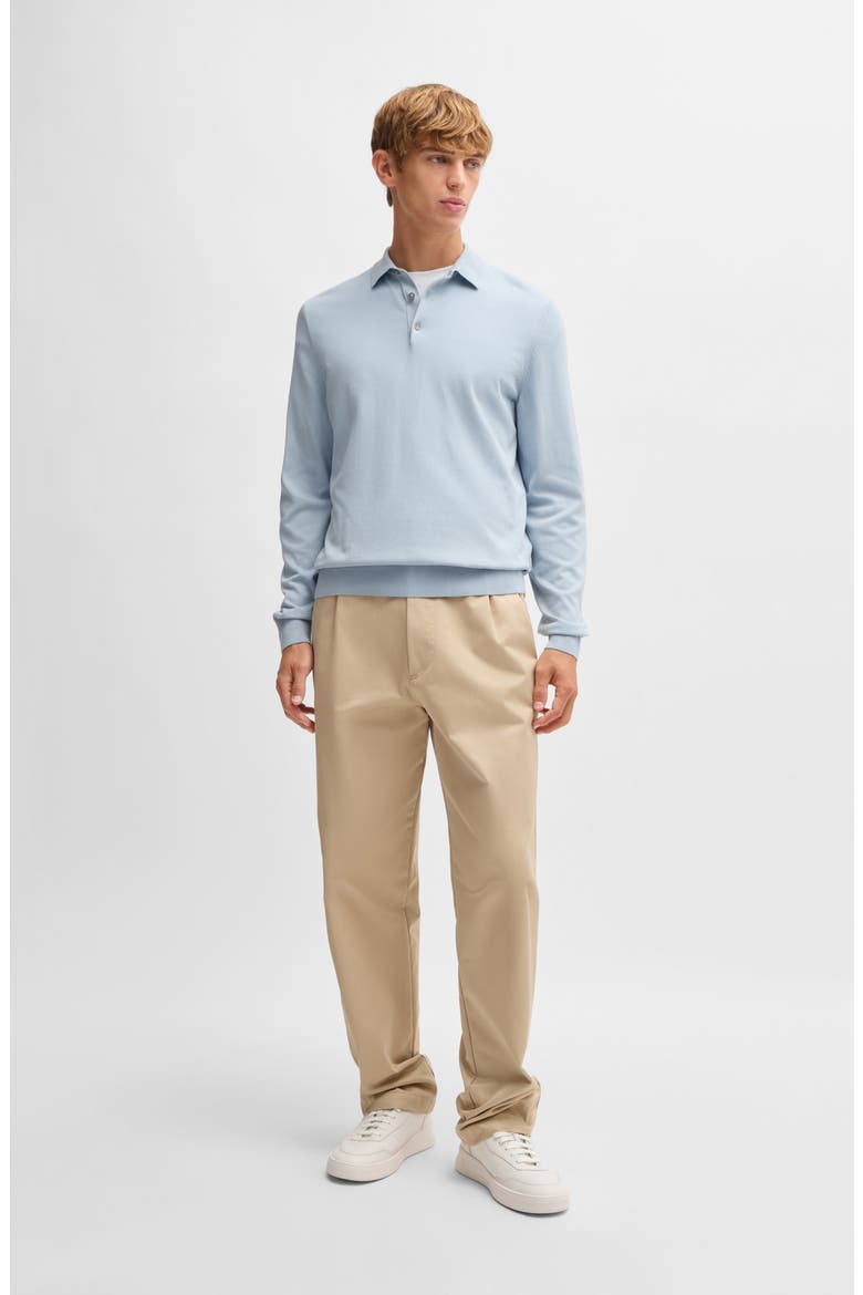 Gemello Cotton Polo Sweater, Alternate, color, LIGHT BLUE