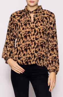 MELLODAY Twist Neck Long Sleeve Top