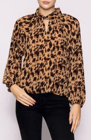 MELLODAY Twist Neck Long Sleeve Top