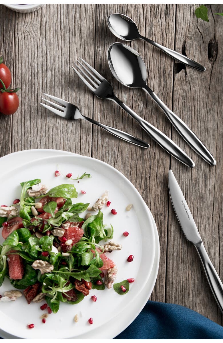 BergHOFF Ralph Kramer Folio 30-Piece Flatware Set, Main, color, Silver