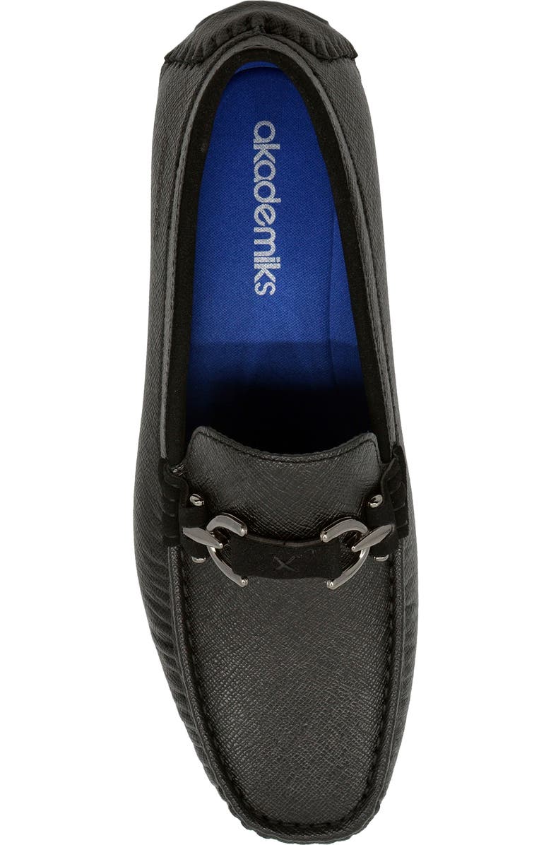 AKADEMIKS Dover Bit Driving Loafer, Alternate, color, Black