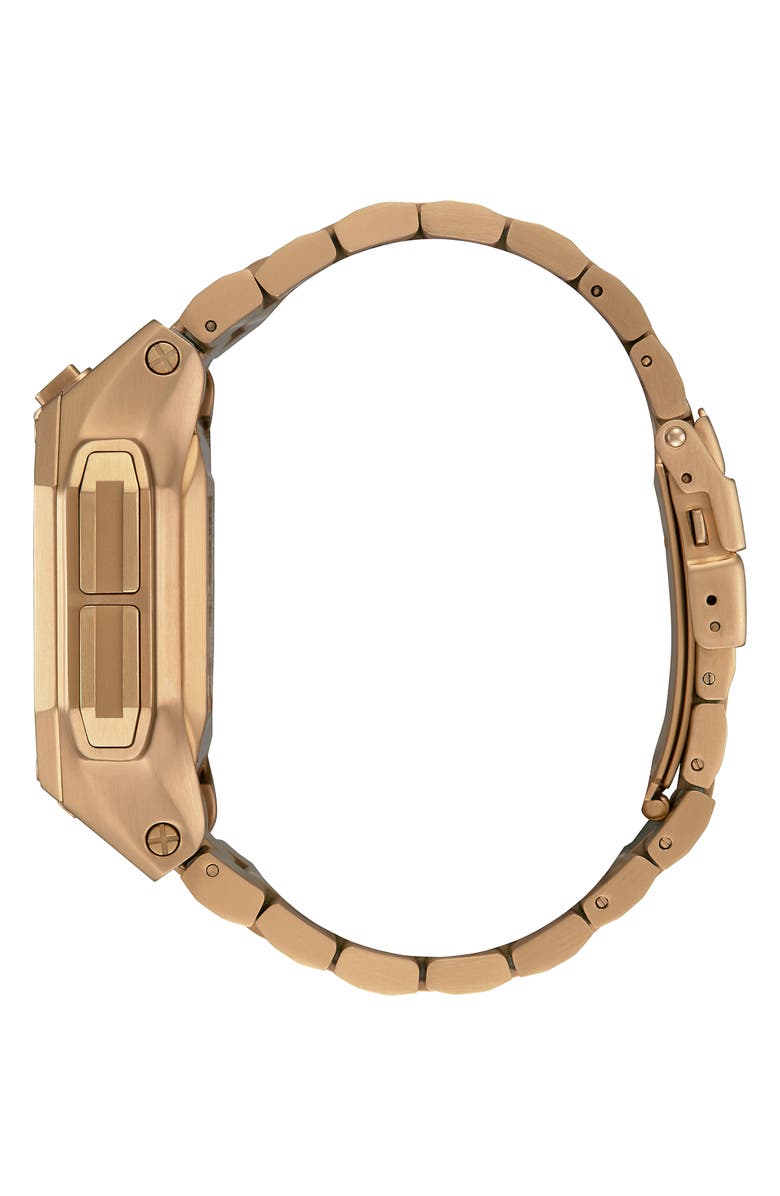 Nixon Regulus Digital Bracelet Watch, 46mm, Alternate, color, Gold/ Black/ Gold