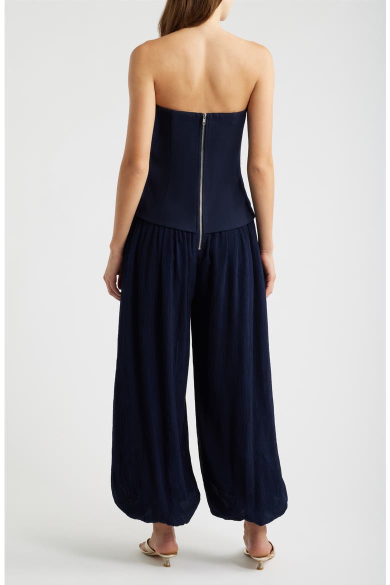 Lowen Strapless Wide Leg Jumpsuit, Alternate, color, NAVY
