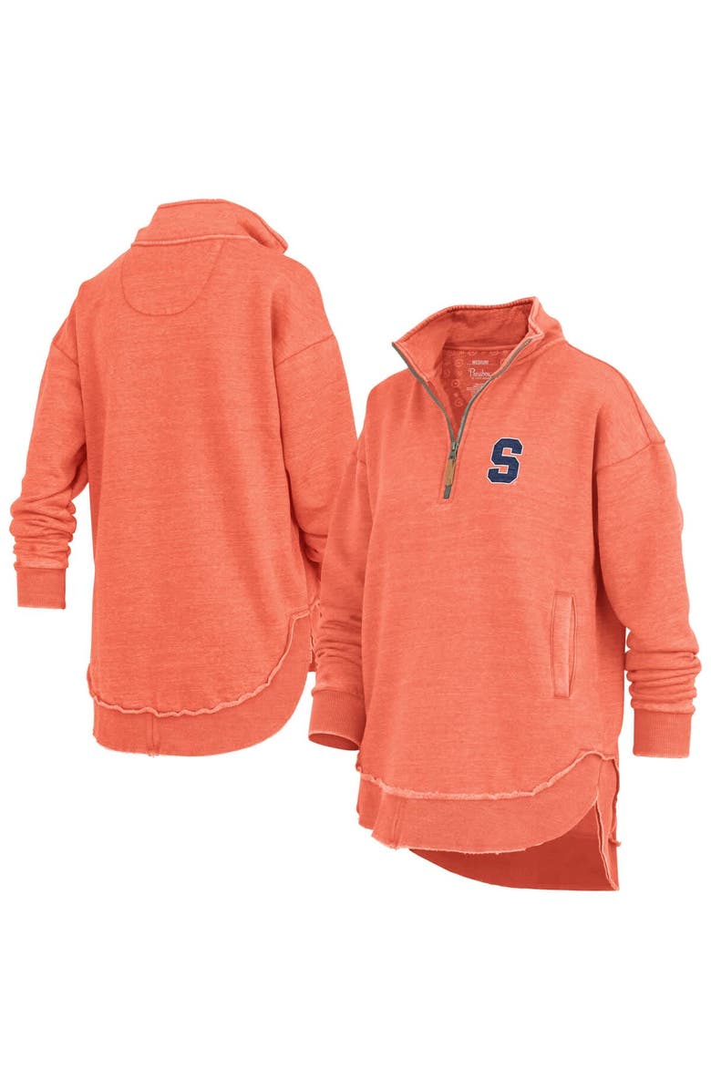 PRESSBOX Women's Pressbox Orange Syracuse Orange Northfork Sojourn Poncho Quarter-Zip Sweatshirt, Main, color, Orange