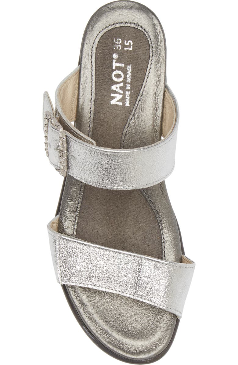 Naot Recent Slide Sandal, Alternate, color, Soft Silver Leather