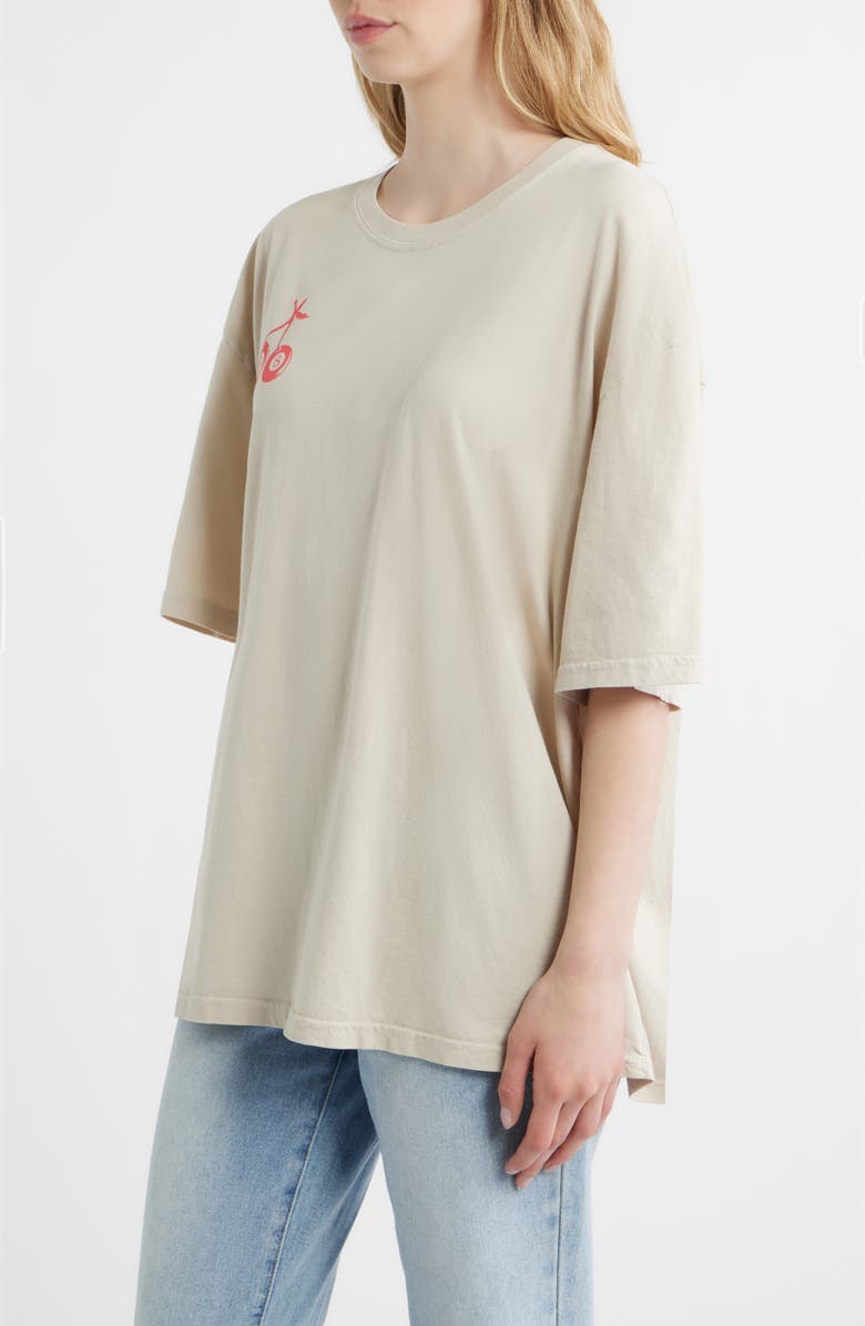 Junk Food 8 Ball Cherries Oversize Cotton Graphic T-Shirt, Alternate, color, Birch