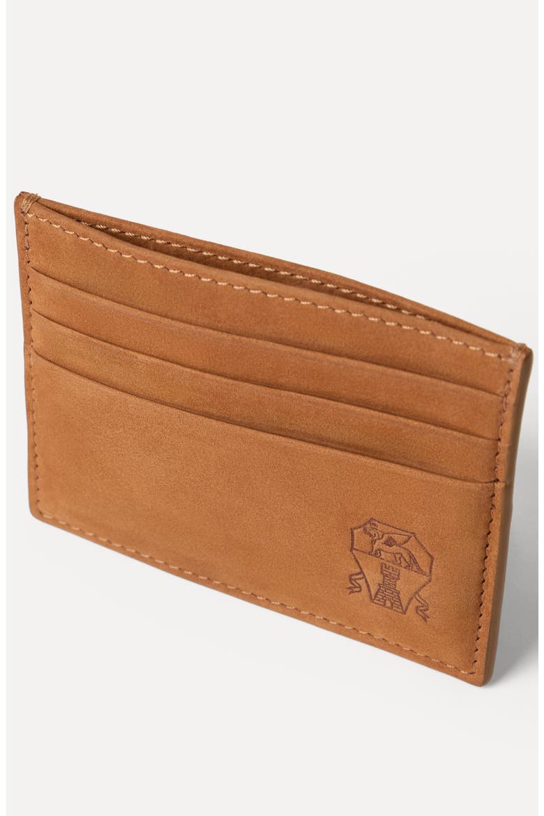 Nubuck card holder, Alternate, color, Cognac