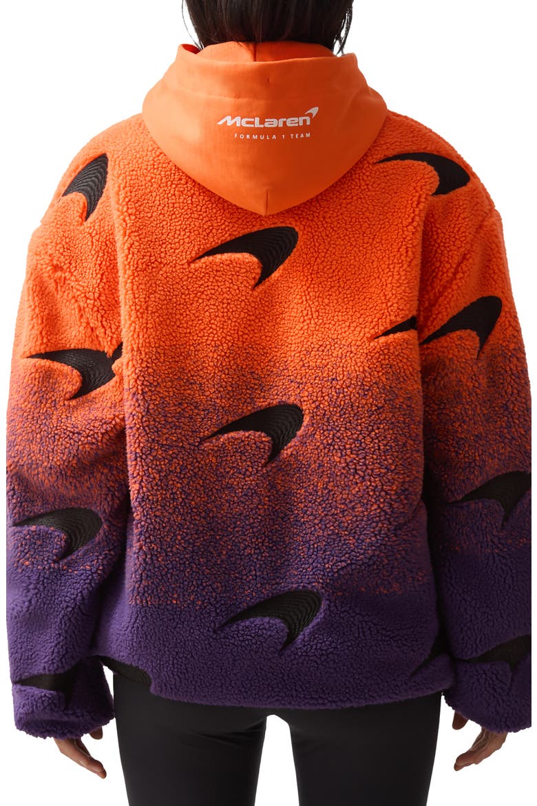 x McLaren Drift Ombré Fleece Jacket, Alternate, color, PAPAYA ORANGE/ P