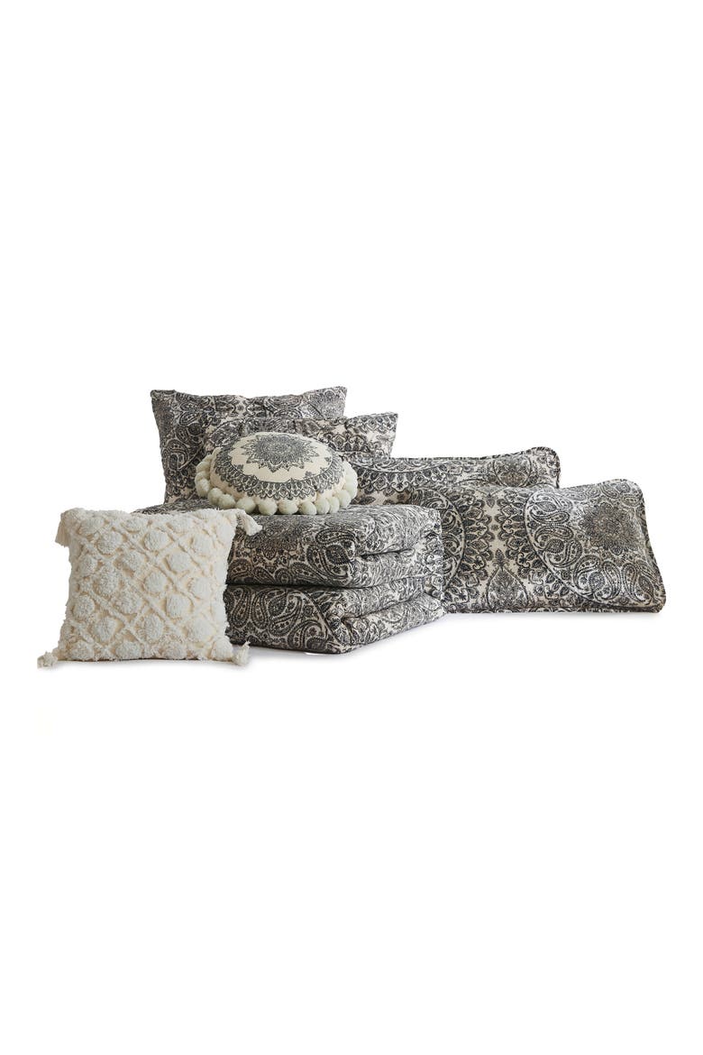 Ashanti 7-Piece Quilt Set, Main, color, GREY