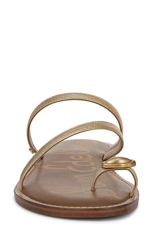 Sam Edelman Harlyn Slide Sandal In Amber Gold