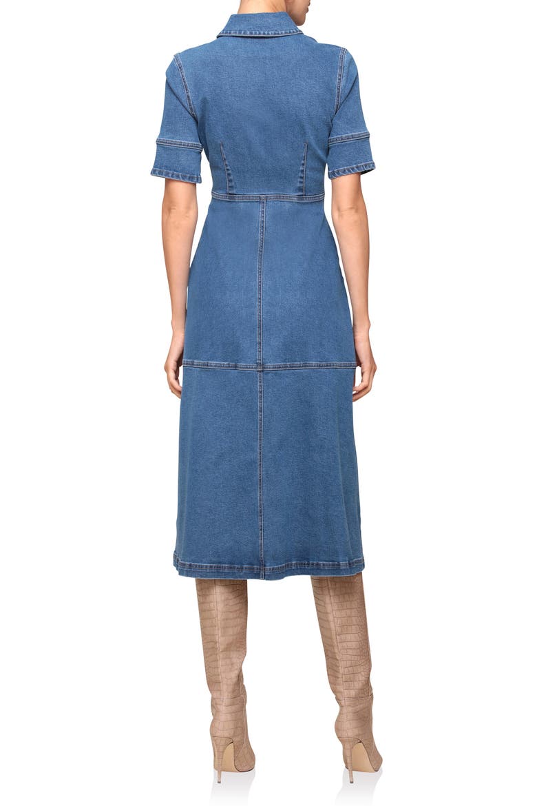 Denim Midi Shirtdress, Alternate, color, MEDALLION WASH