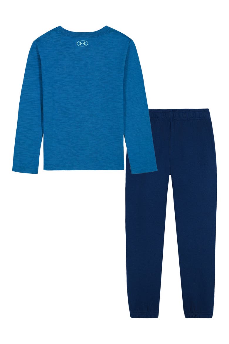 Kids' Long Sleeve Tee & Fleece Joggers Set, Alternate, color, AEGEAN BLUE