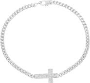 EFFY White Sapphire Pavè Cross Bracelet