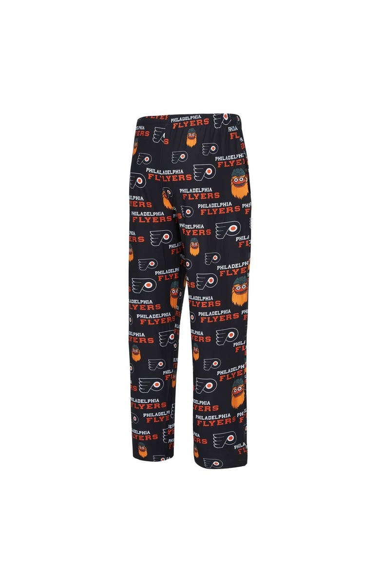 CONCEPTS SPORT Men's Concepts Sport  Black Philadelphia Flyers All Over Print Knit Pants, Alternate, color, Black