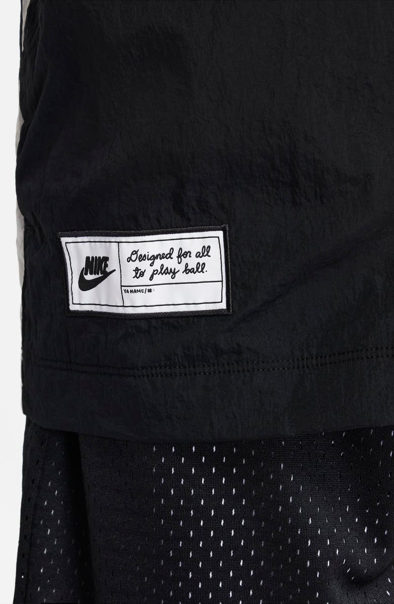 Nike Kids' Culture of Basketball Snap-Up Short Sleeve Warmup Shirt, Alternate, color, 