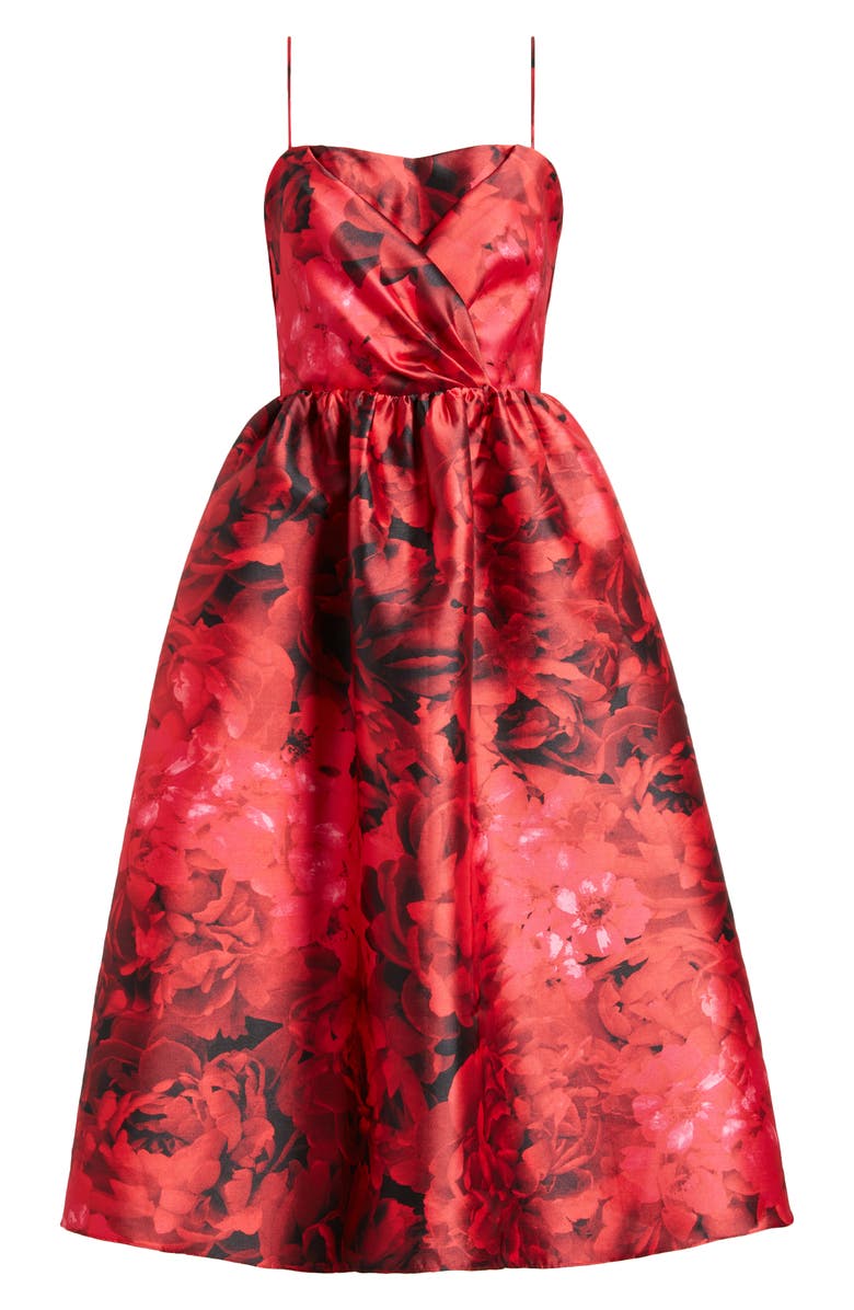 Julia Jordan Floral Fit & Flare Cocktail Midi Dress, Alternate, color, 
