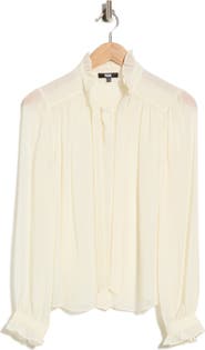 PAIGE Leya Ruffle Silk Shirt