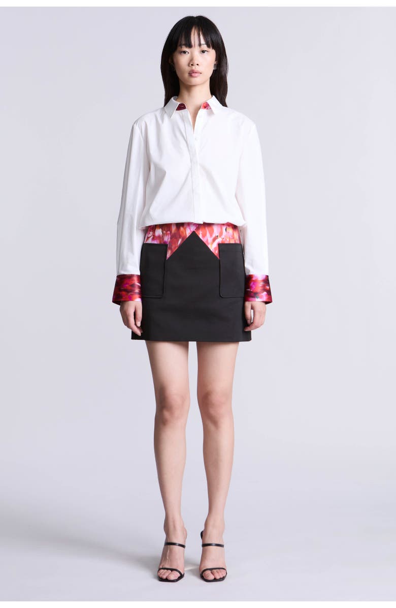 BCBGMAXAZRIA Oversize Shirt, Alternate, color, White