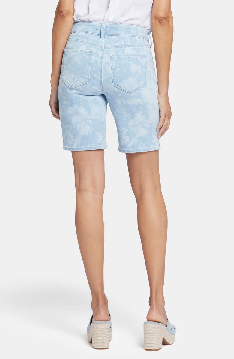NYDJ Ella Print Side Slit Denim Shorts, Alternate, color, Marian Annabella Print