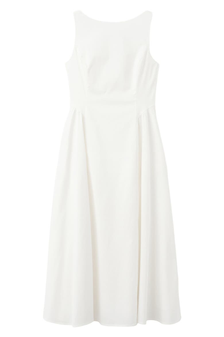 Nicole Drop Waist Midi Dress, Alternate, color, WHITE