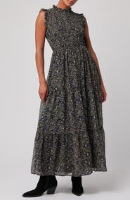 Lulus Sadie Paisley Ruched Maxi Dress