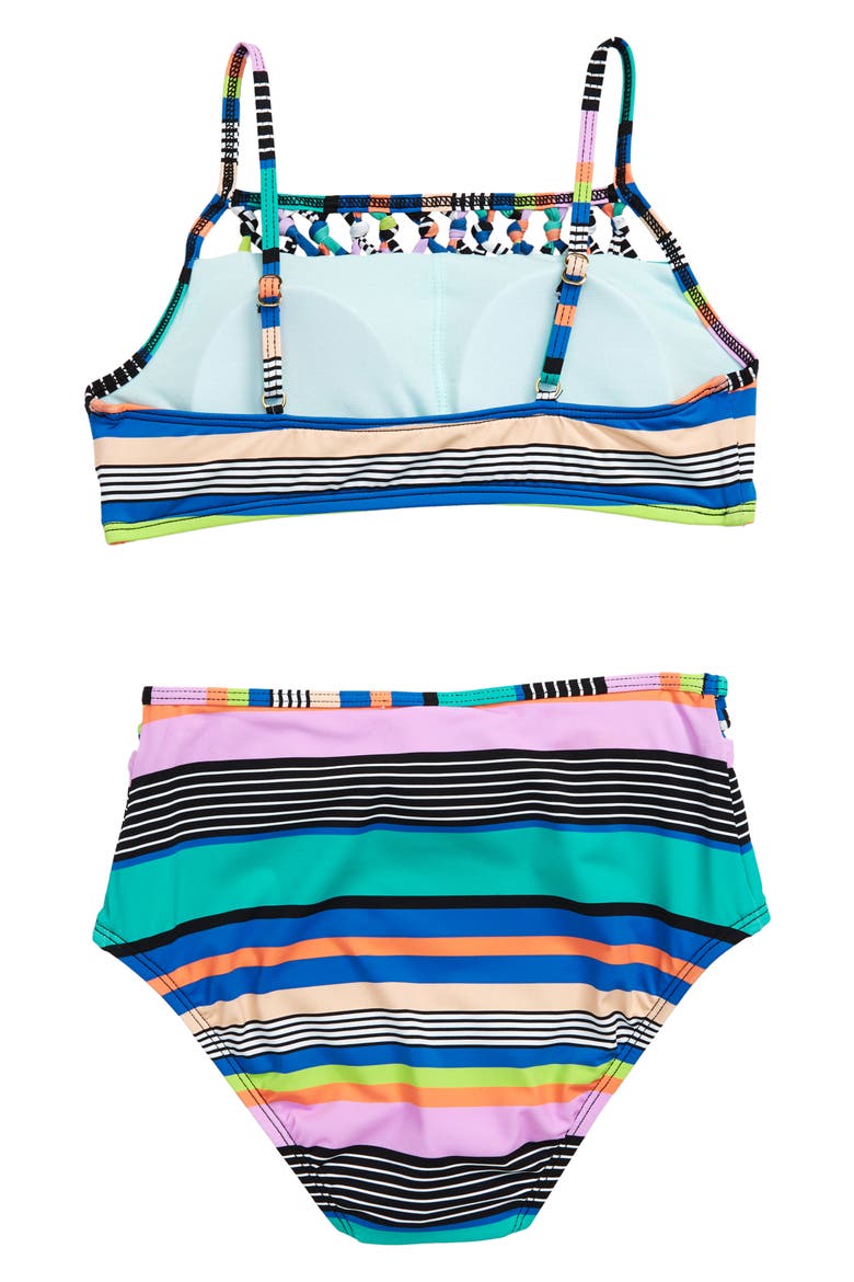 Santa Cruz Stripe Two-Piece Swimsuit, Alternate, color, MULTI