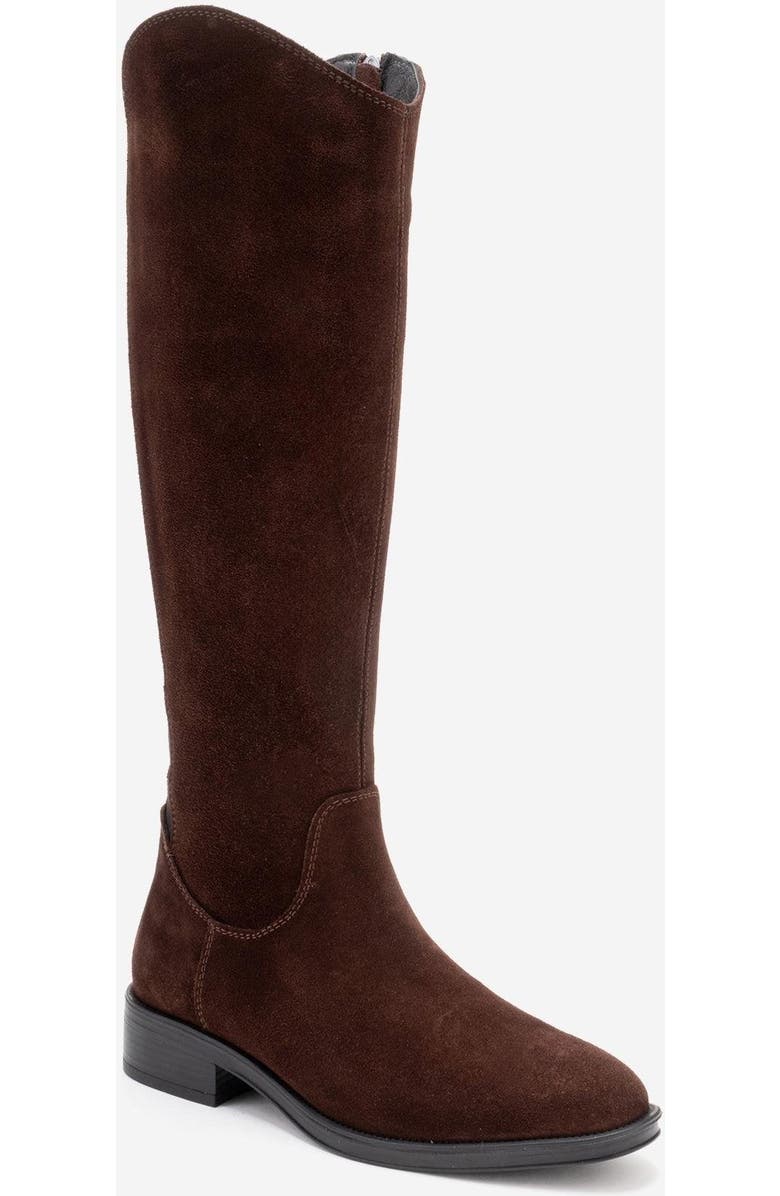 Forever & Always Shoes Ruiz Leather Knee High Boot, Alternate, color, Brown Suede