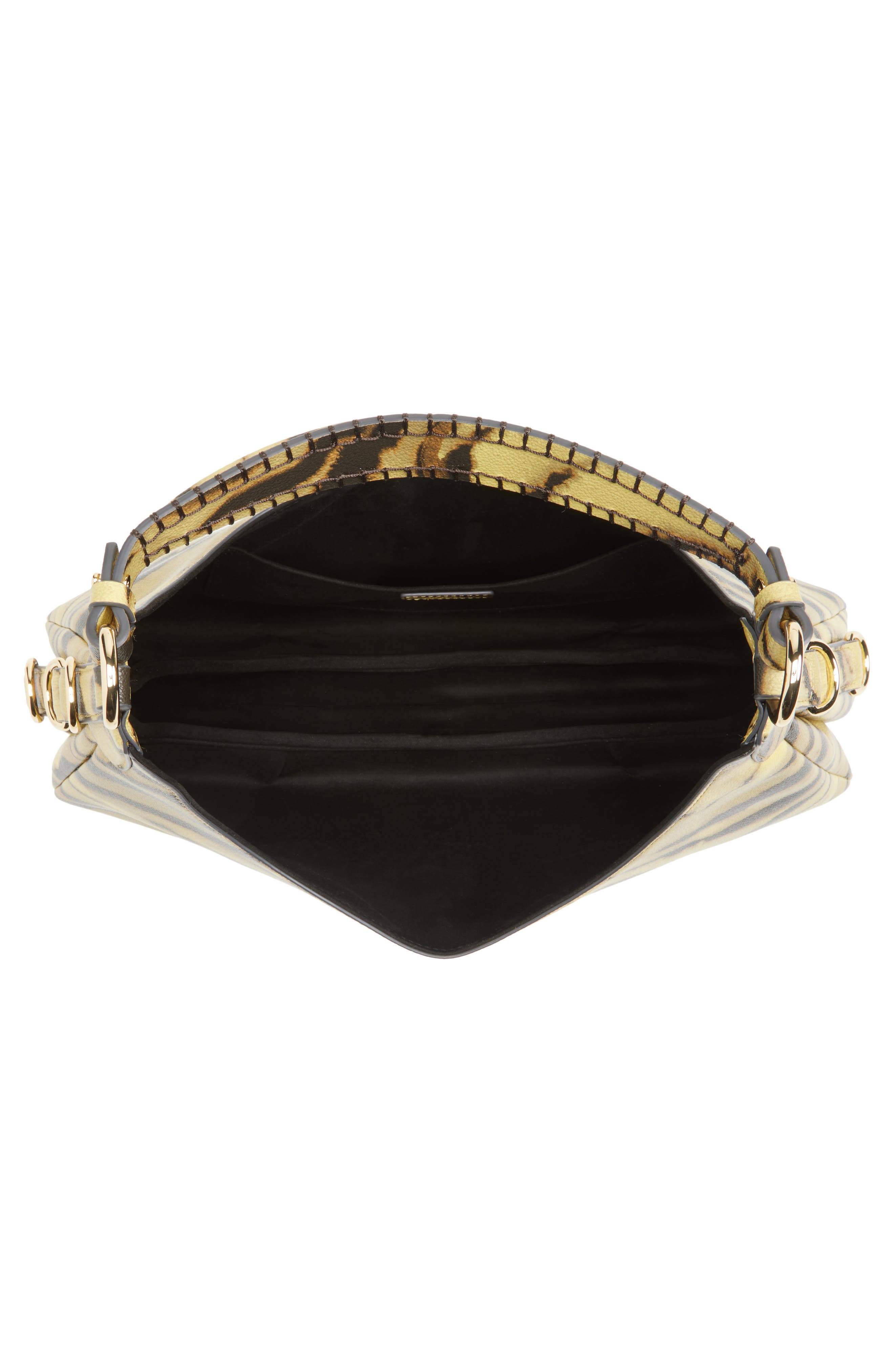 Ganni Small Kat Zebra Print Shoulder Bag, Alternate, color, 