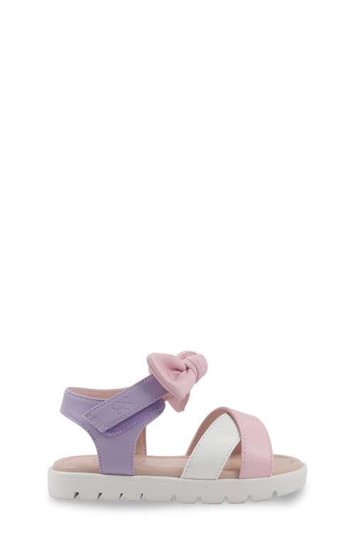 Shop Jessica Simpson Kids' Tia Cross Bow Ankle Strap Sandal In Pink Multi