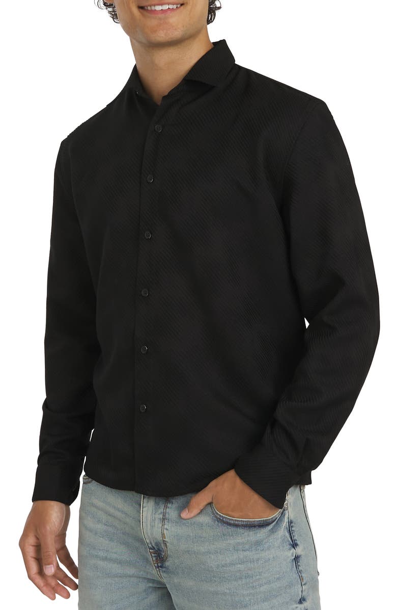DKNY SPORTSWEAR Fredo Button-Up Shirt, Alternate, color, Black