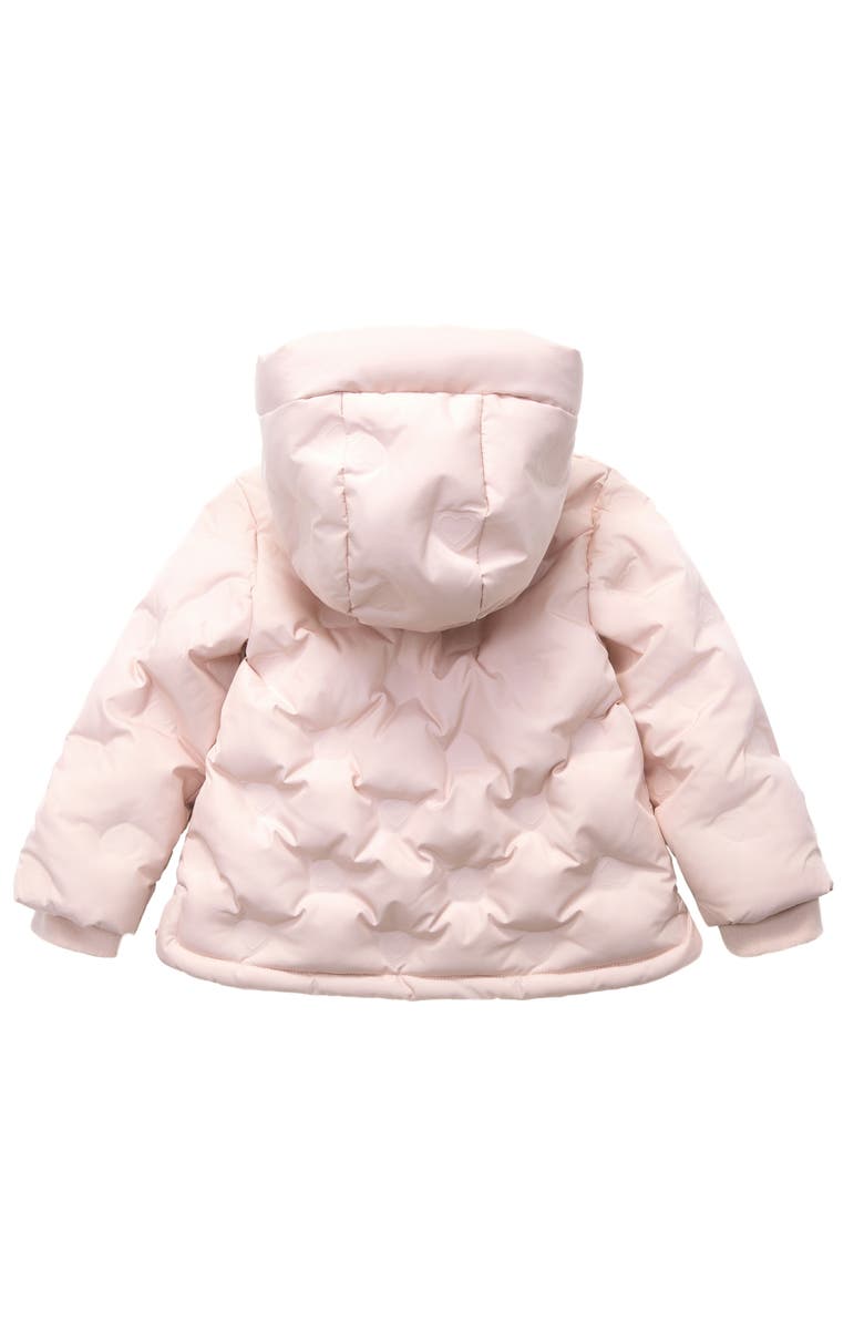 Rokka&Rolla Fleece Lined Heart Pattern Puffer Jacket, Alternate, color, Pink