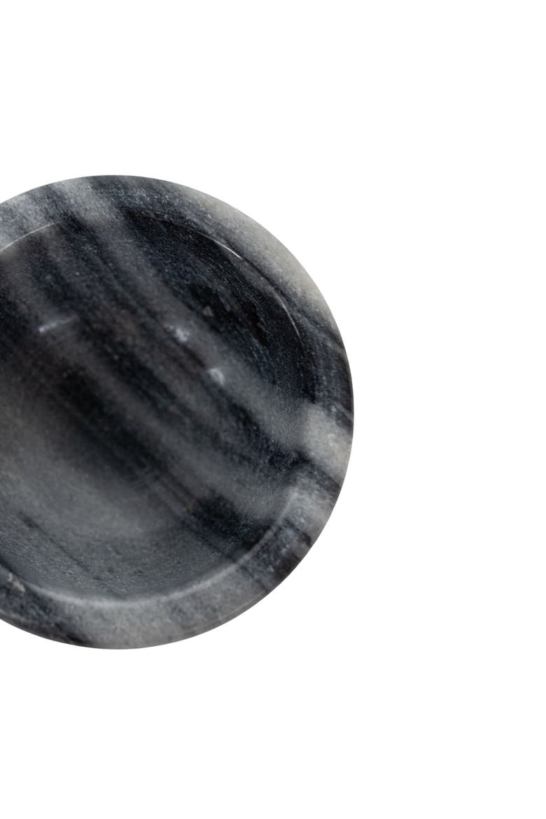 3 Inch Black Marble Serving Bowl, Alternate, color, Black