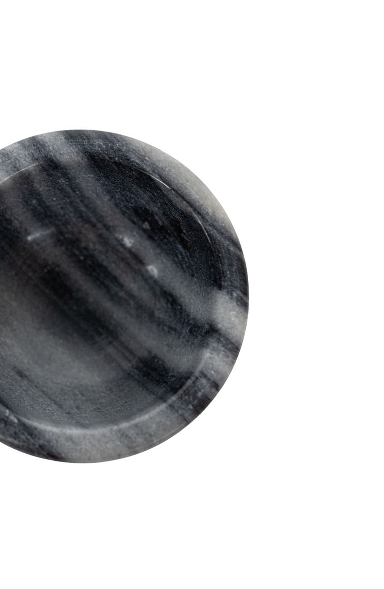 Foreside Home and Garden 3 Inch Black Marble Serving Bowl, Alternate, color, Black