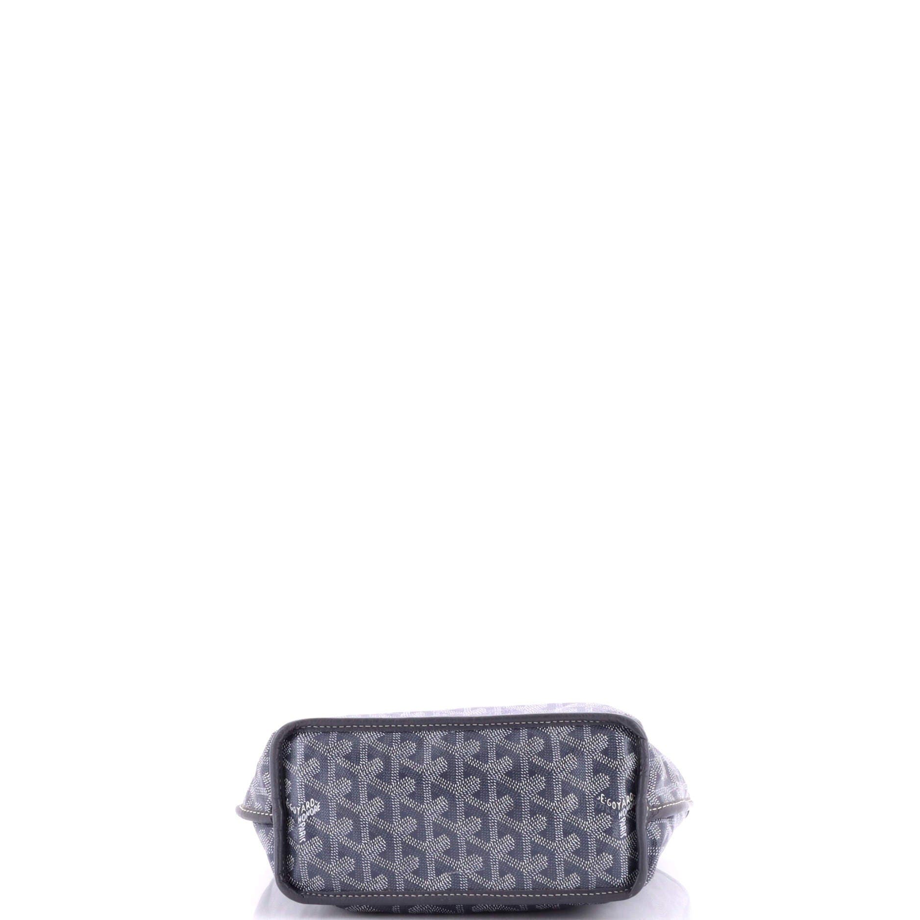 Pre-Owned Goyard Anjou Reversible Tote Coated Canvas Mini, Alternate, color, Gray