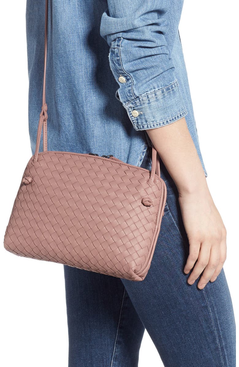 Bottega Veneta Nodini Woven Leather Crossbody Bag, Alternate, color,
